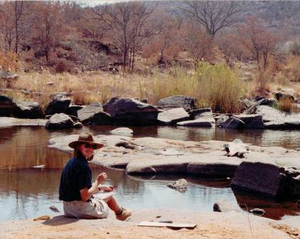 Sophie painting in SA