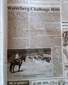 TWT Ride 2016 newspaper article
