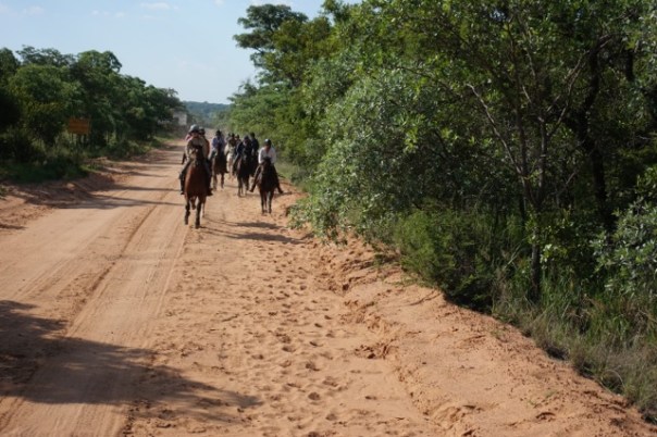Cantering down the road towards Jembisa