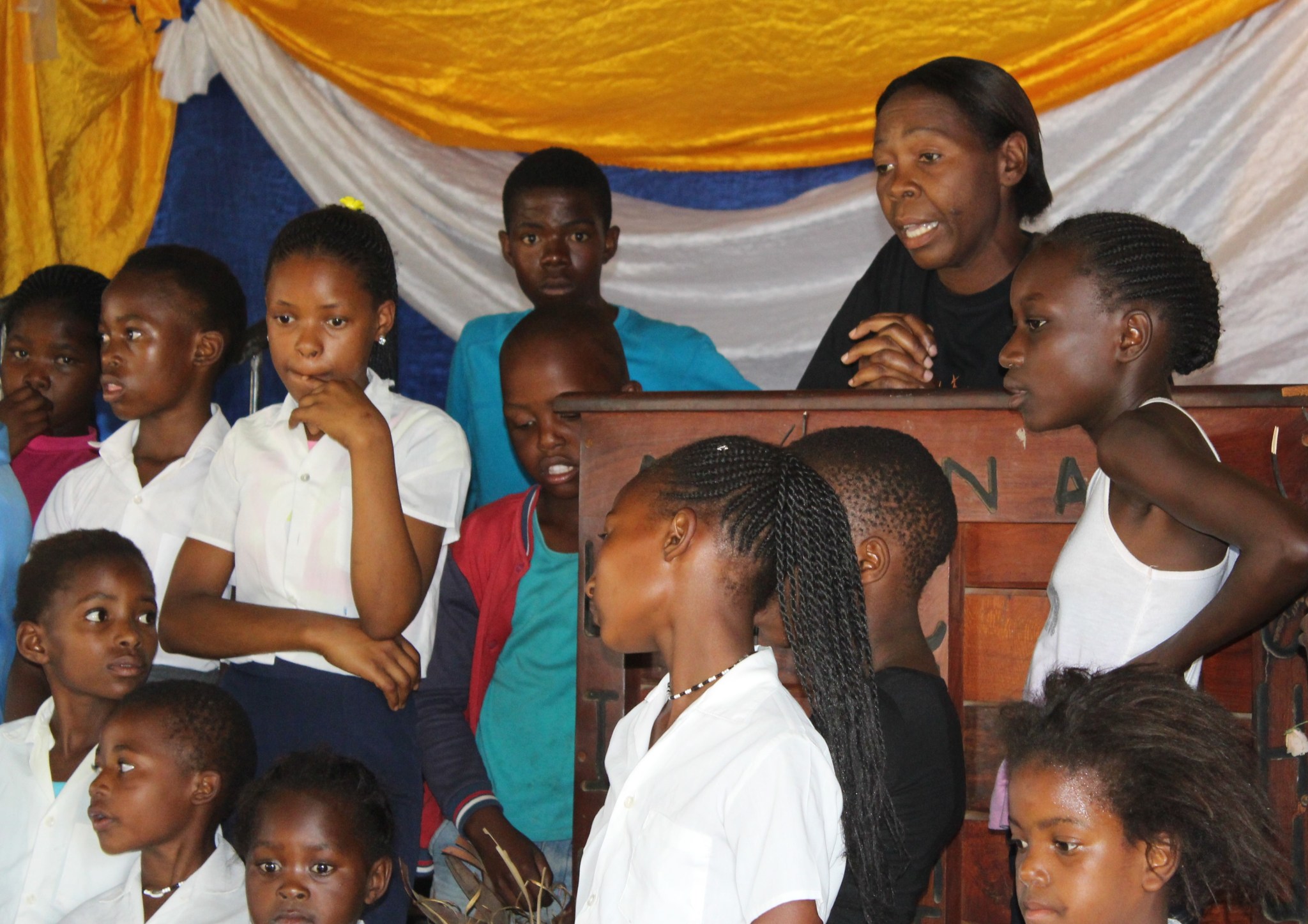 TWT Ride 2018 Nurse Grace speaking at Lethabo Kids Club