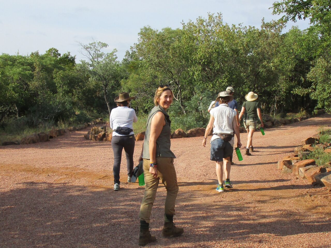 TWT Ride Day 7 walking off to Bushmen paintings
