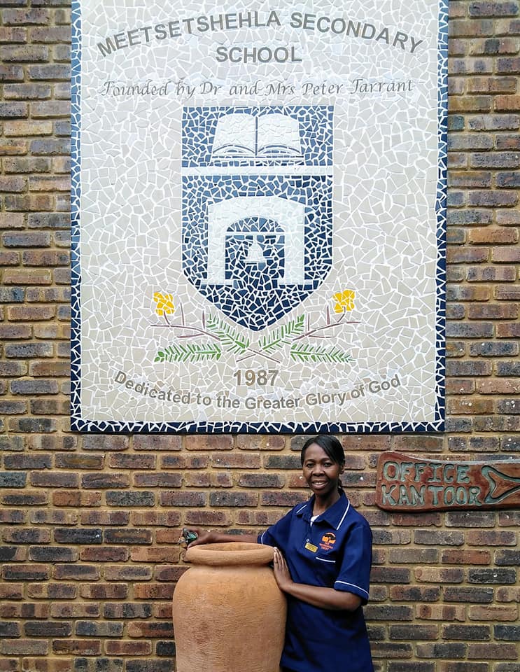 Nurse Grace at Meetsetshehla School in TWT uniform