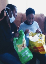 Nurse Grace and reciepient in Leseding May 2020